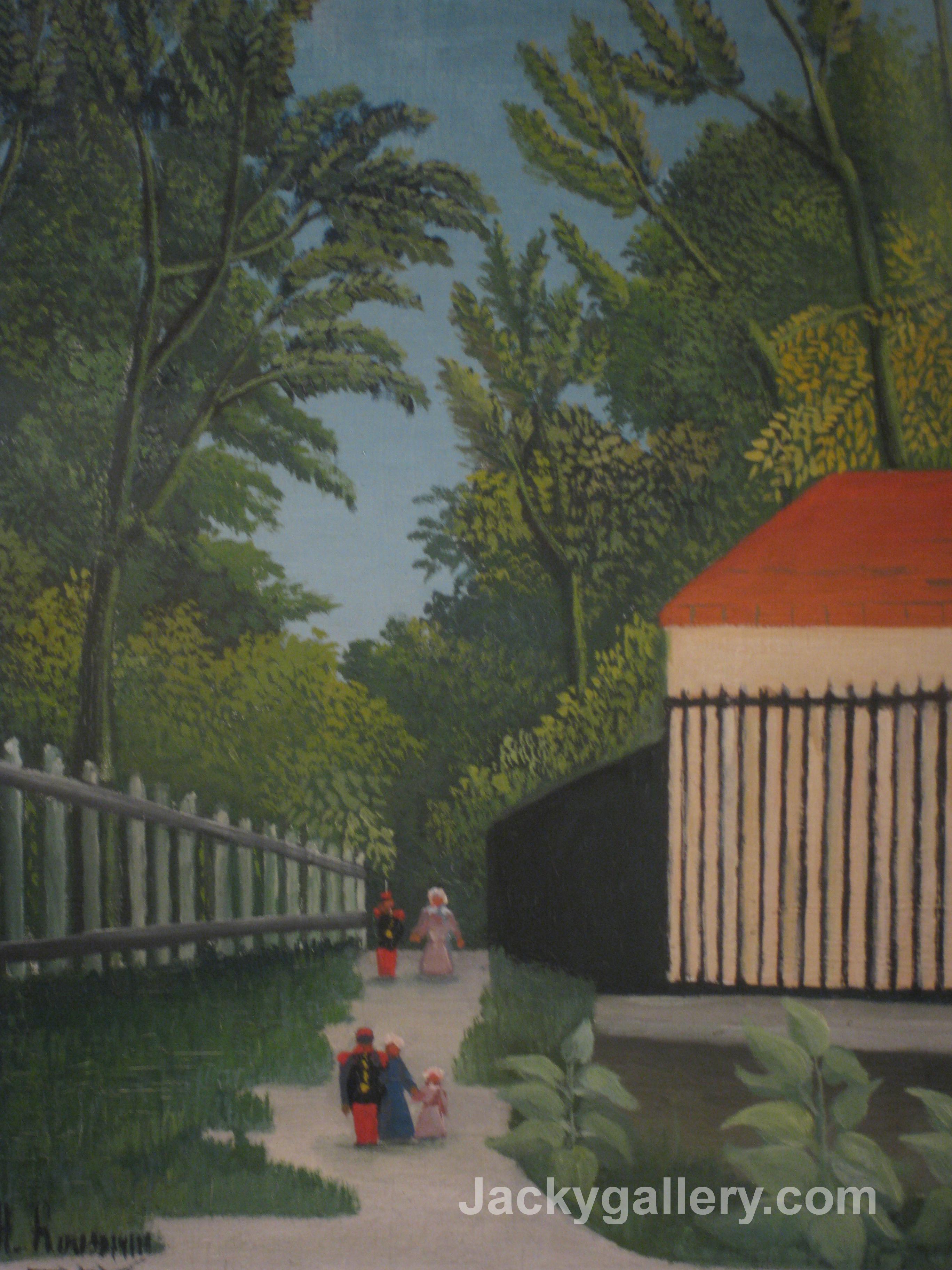 Landscape in Montsouris Park with five figures by Henri Rousseau paintings reproduction